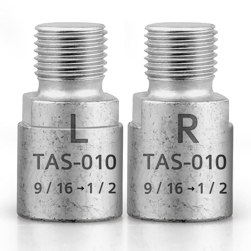 Hikenture Bike Pedal Adapter 9/16 "" to 1/2 "" Bicycle Pedals Chrome Molybdenum Steel (Pair) - Image 1